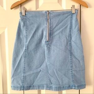 NWT Francesca’s high waisted denim skirt